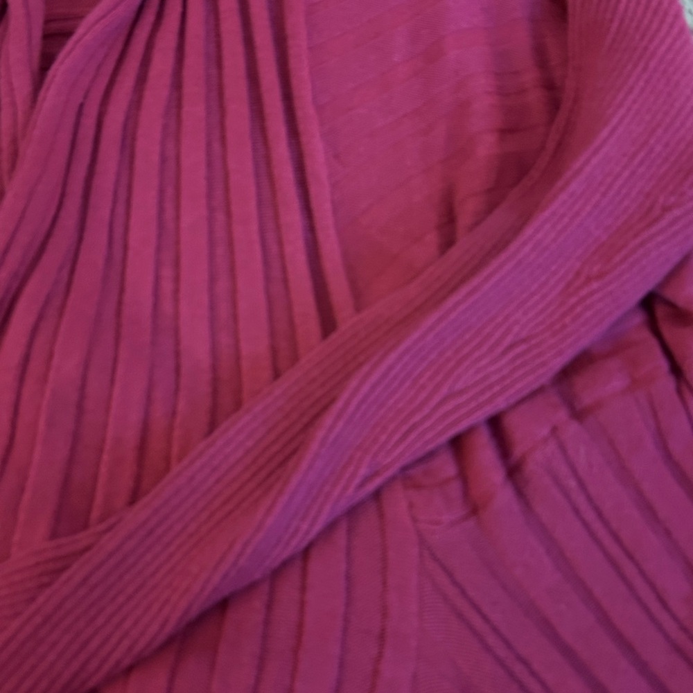 Daisy Fuentes Raspberry Cardigan Sweater - Picture 5 of 5